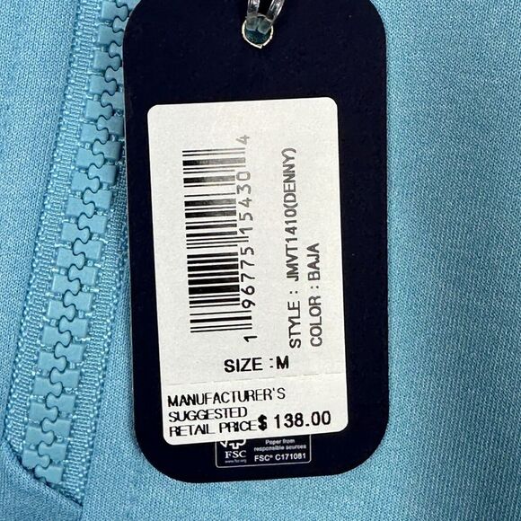 NWT Johnnie-O Denny Performance 1/4 Quarter Zip Golf Vest Blue Mens Medium $138 - Picture 6 of 11